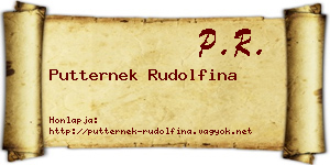 Putternek Rudolfina névjegykártya